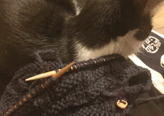 編みものと猫